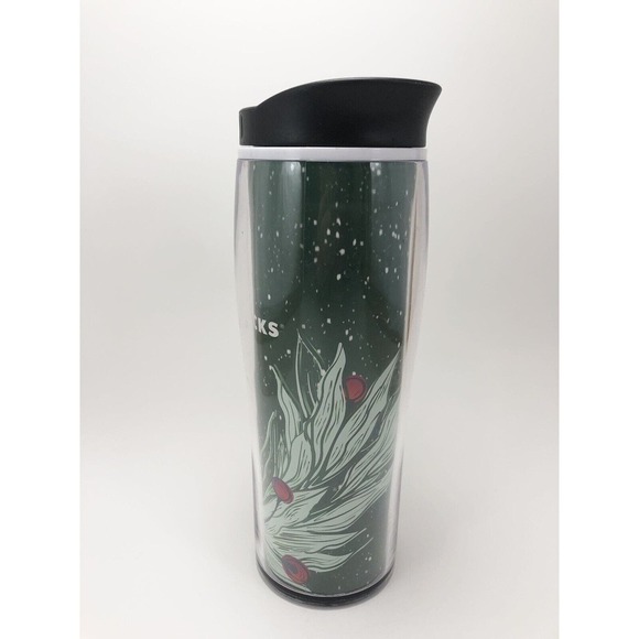Starbucks Christmas Travel Mug 2020 Holiday 16oz Coffee Tumbler Green Red Berry‎ - Picture 2 of 7